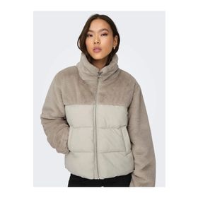 Only 15292945 Wanja Fur Puffer Mix Krem Kadın Mont