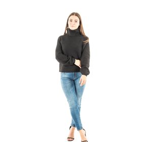 Only 15294486 Siyah Boğazlı Yaka Örme Kadın Kazak
