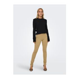 Only 15298649 Açık Sarı Slim Fit Dar Paça Kadife Kadın Pantolon