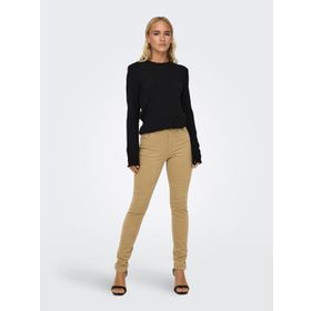 Only 15298649 Açık Sarı Slim Fit Dar Paça Kadife Kadın Pantolon