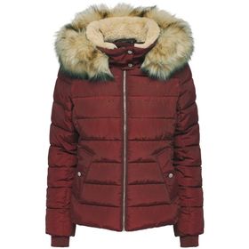 Only 15304767 Bordo Kapüşonlu Kadın Mont
