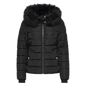 Only 15304767 Siyah Kapüşonlu Kadın Mont