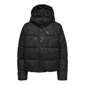 Only 15326045-BLACK Onlmercedes AOP Puffer Siyah Kadın Mont