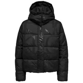 Only 15326045-BLACK Onlmercedes AOP Puffer Siyah Kadın Mont