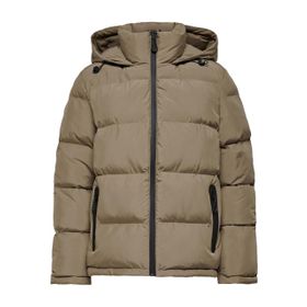 Only 15326656-WALNUT Onlpaula Premium Puffer Kahverengi Kadın Mont