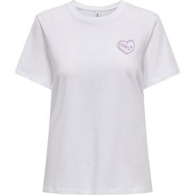 Only 15339251 Onllotta S/S TEE CS JRS Beyaz Kadın T-shirt
