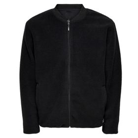 Only 22022674 Siyah Onssawyer Fleece Bomber Otw Erkek Polar Ceket