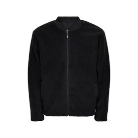 Only 22022674 Siyah Onssawyer Fleece Bomber Otw Erkek Polar Ceket