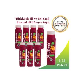 Only Fresh 250 ml Nar Portakal Karışım Taze Soğuk Sıkım Meyve Suyu (8 adet)