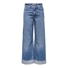Only Geniş Bacaklı Blue Denim Kadın Kot Pantolon