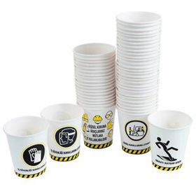 Only İş Güvenliği Baskılı 7 oz 50'li Karton Bardak