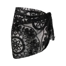 Only Onlcarla Embroıdered Lace Sarong Black Kadın Atkısı