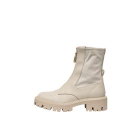 Only Shoes Onlbetty-5 PU Front Zip Krem Rengi Kadın Bot Ayakkabı