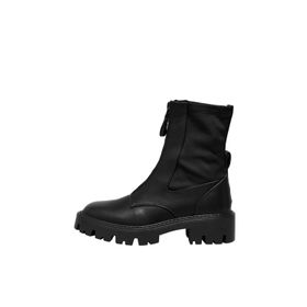 Only Shoes Onlbetty-5 PU Front Zip Siyah Kadın Bot Ayakkabı