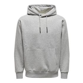 Only & Sons 22018685 Onsceres Açık Gri Renk Kapşonlu Erkek Sweatshirt