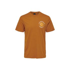 Only & Sons 22023109_ONSJAKE REG COLLEGIATE PRI Bisiklet Yaka Baskılı Kahve Erkek T-Shirt