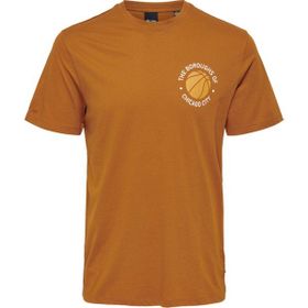 Only & Sons 22023109_ONSJAKE REG COLLEGIATE PRI Bisiklet Yaka Baskılı Kahve Erkek T-Shirt