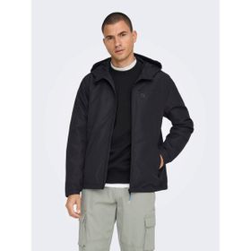 Only & Sons 22024207 Onsmack Hood Black Erkek Mont