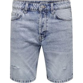 Only & Sons 22024848_ONSEDGE L. BLUE DESTROY 48 Rahat Erkek Denim Şort