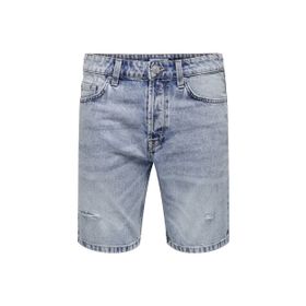 Only & Sons 22024848_ONSEDGE L. BLUE DESTROY 48 Rahat Erkek Denim Şort