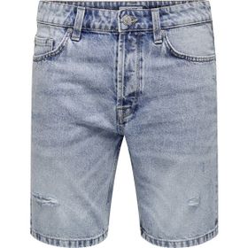 Only & Sons 22024848_ONSEDGE L. BLUE DESTROY 48 Rahat Erkek Denim Şort