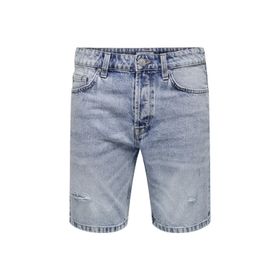 Only & Sons 22024848_ONSEDGE L. BLUE DESTROY 48 Rahat Erkek Denim Şort