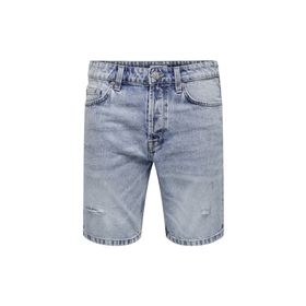 Only & Sons 22024848_ONSEDGE L. BLUE DESTROY 48 Rahat Erkek Denim Şort