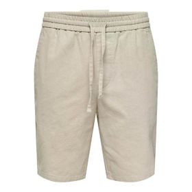 Only & Sons 22024967 Onslinus 0007 Cot Lin Shorts Noos Gri Erkek Şort