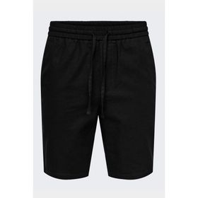 Only & Sons 22024967 Onslinus 0007 Cot Lin Shorts Noos Siyah Erkek Şort