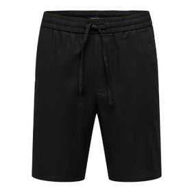 Only & Sons 22024967 Onslinus 0007 Cot Lin Shorts Noos Siyah Erkek Şort