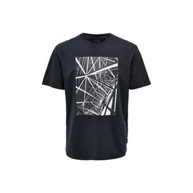 Only & Sons 22025271_ONSPAUL REG PHOTOPRINT SS O Yaka Baskılı Lacivert Erkek T-shirt