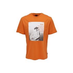 Only & Sons 22025271_ONSPAUL REG PHOTOPRINT SS O Yaka Baskılı Turuncu Erkek T-shirt