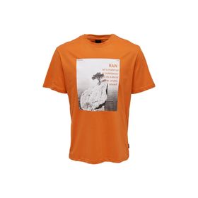 Only & Sons 22025271_ONSPAUL REG PHOTOPRINT SS O Yaka Baskılı Turuncu Erkek T-shirt