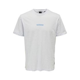 Only & Sons 22025677_ONSTROY REG SS TEE O Yaka Baskılı Mavi Erkek T-shirt