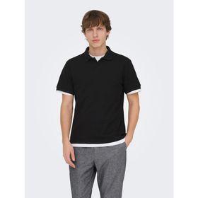 Only & Sons 22035825-B Ben Erkek Siyah Polo Tişört