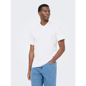 Only & Sons 22035825-BW Ben Erkek Beyaz Polo Tişört