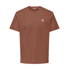 Only & Sons 22036952-RBN Maxim Erkek Kahverengi Tişört