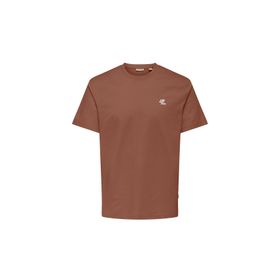 Only & Sons 22036952-RBN Maxim Erkek Kahverengi Tişört