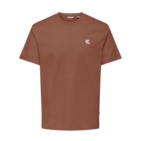 Only & Sons 22036952-RBN Maxim Erkek Kahverengi Tişört