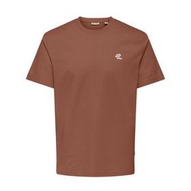 Only & Sons 22036952-RBN Maxim Erkek Kahverengi Tişört