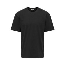 Only & Sons 22037536-B Eddie Erkek Siyah Tişört