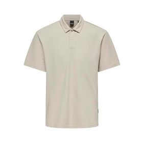 Only & Sons Onsaime Rlx Ss Açık Gri Polo Erkek T-shirt