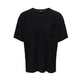 Only & Sons Onsasher Rlx Pleated Pocket Ss Tee Black Erkek T-shirt