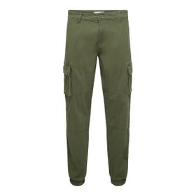 Only & Sons Onscam Stage Cargo Cuff Life 6687 Noos Koyu Yağ Yeşili Erkek Pantolon