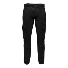 Only & Sons Onscam Stage Cargo Cuff Life 6687 Noos Siyah Erkek Pantolon