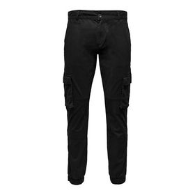 Only & Sons Onscam Stage Cargo Cuff Life 6687 Noos Siyah Erkek Pantolon