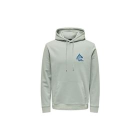 Only & Sons Onscarl Reg Mountain Sweat Hoodie Gri Erkek Sweatshirt