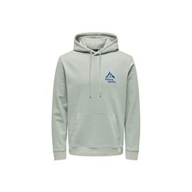 Only & Sons Onscarl Reg Mountain Sweat Hoodie Gri Erkek Sweatshirt