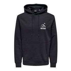 Only & Sons Onscarl Reg Mountain Sweat Hoodie Koyu Lacivert Erkek Sweatshirt