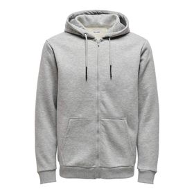 Only & Sons Onsceres Zip Thr Hoodie Sweat Noos Açık Gri Melanj Erkek Sweatshirt
